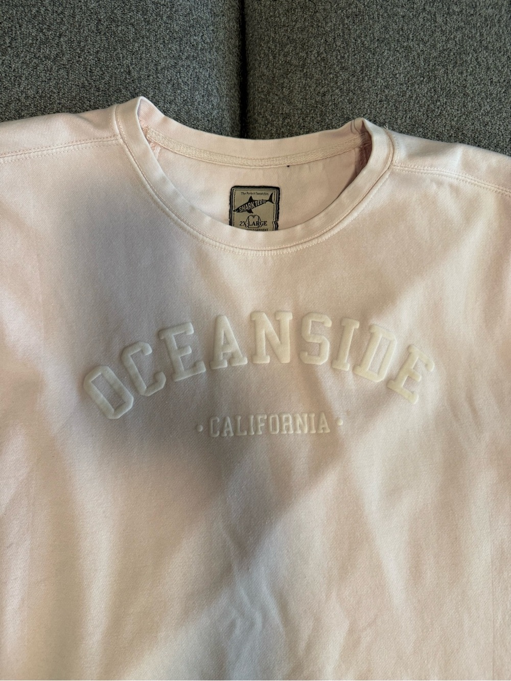 Oceanside California Crewneck Sweatshirt - Soft Light Pink
